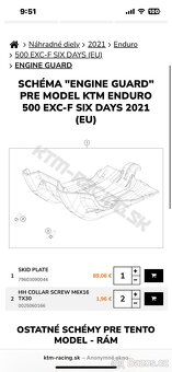 Ktm exc 450/500 kryt motora six days - 4