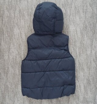Modrá zateplená vesta vestička H&M - 146, 152, 158 - 4