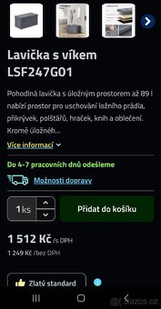 Nový sametový taburet s úložným prostorem - 4