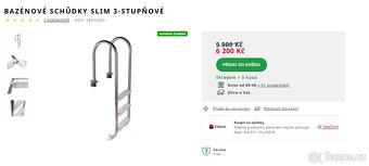 Bazénové schůdky SLIM - 3 stupňové - 4