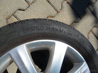 SADA ALU ŠKODA LINE 5x100 ,FÁBIA I,II, ROOMSTER 195/50R15 - 4