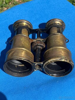 Starý mosazný divadelní dalekohled (opera glasses) - 4