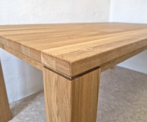 Nový jídelní stůl průběžný dub masiv 90 x 180 cm - 4