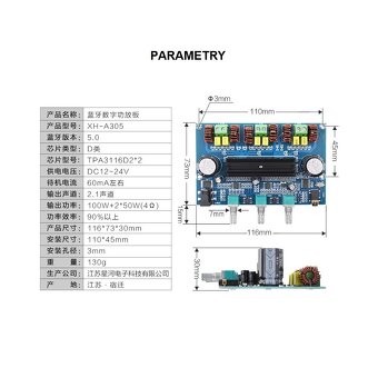 zesilovač XH-A305 2.1 BT 100W 2TDA3116D2 - 4