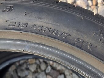 2ks téměř nových letních pneu Hankook Ventus Prime 215/45/17 - 4