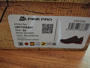 Outdoorová obuv Alpine Pro vel. 36 - 4