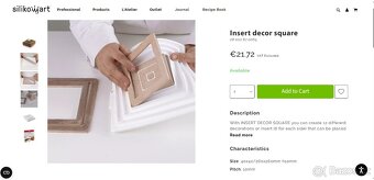 Silikonová forma Silikomart Insert Decor čtvercová nová - 4