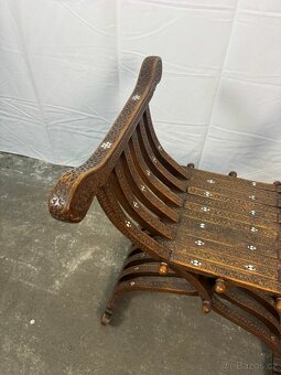 Starožitné křeslo Savonarola (127026) - 4