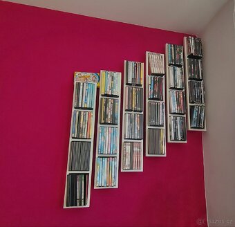 IKEA LERBERG police na CD DVD BD bílá - 4