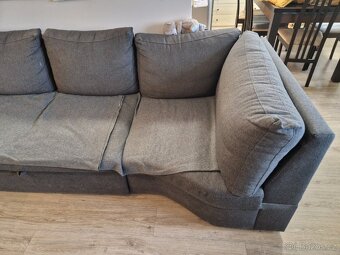 Rohová sedací souprava Sconto LIMONE šedá 4dílná - 4