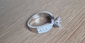 Nový dámský postříbřený prsten prstýnek vel 56 velký - 4