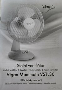 VIGAN Mammoth VSTL30 stolní ventilátor - 4