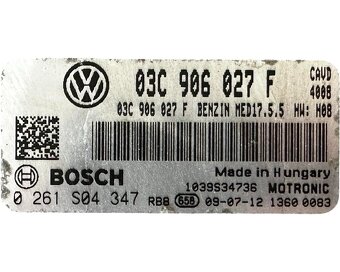 Řídící jednotka motoru 03C906027F CAVD VW Golf 6 r.v. 2010 - 4