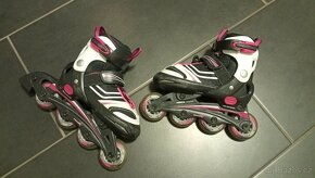 Prodám dívčí rostoucí in-line brusle Muuwmi - 4