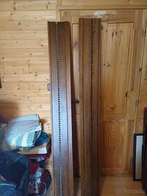 Ručně vyřezávaná starožitná dubová postel - 4