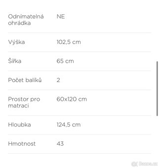 Dětská postýlka 60x120cm - 4