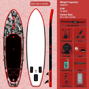 Paddleboard s kajakovou sedačkou ,maskovaný.Silver 330x84x15 - 4