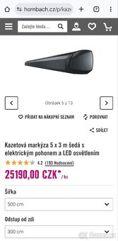 Kazetová markýza Hornbach 5x3m na ND - 4