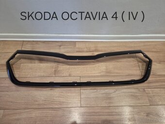 PREDNI MASKA OCTAVIA 3 / 3FL / 4 RAMECEK GRILU MASKY CERNY - 4