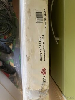 Sprchová vanička litý mramor 110x90 cm - 4