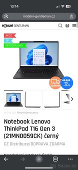 Nerozbaleny Lenovo ThinkPad T16 Gen 3 (21MN0059CK). Zaruka - 4
