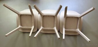 Ikea ODGER Židle bílá/béžová 3x PC 6 tis - 4