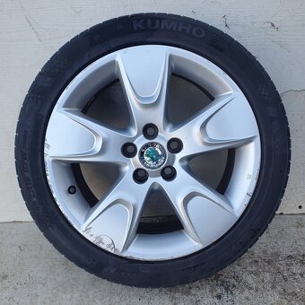 Alu kola Škoda 16" 5x100, letní Kumho 205/45R16 - 4