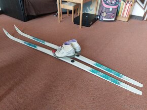 Běžky 185cm a 160cm  se starým vázáním a boty - 4