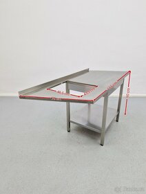 Nerezový stůl s otvorem 155x70x90 cm - 4