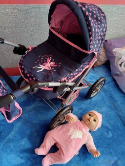 Kočárek pro panenky Bayer a panenka Baby Annabell - 4