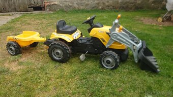 Smoby Šlapací traktor Builder Max s bagrem a vozíkem - 4