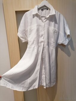 Dámské šaty Zara vel. XL, bílé - 4