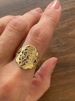 Zlatý dámský prsten - 4