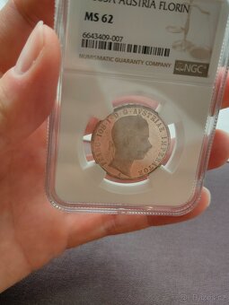 1 zlatník 1865 A Františka Josefa I., zrcadlový lesk - 4