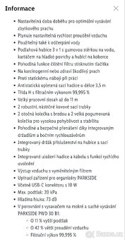 Průmyslový vysavač PARKSIDE Performance s třídou filtrace H - 4