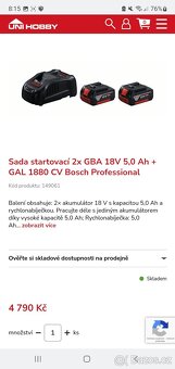 Bosch SDS+ Aku, 2 baterie 5.0 nabijecka - 4