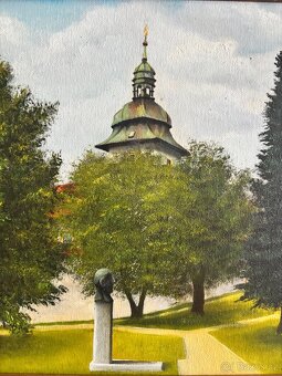 Obraz Zámek Benátky nad Jizerou, Zdeněk Vrba, olej 37x57 - 4