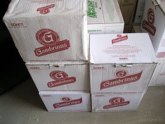Sklenice GAMBRINUS 0,3 L - třetinky NOVÉ NEPOUŽITÉ - 4