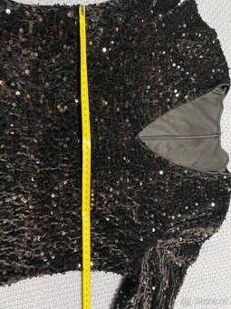 Černé šaty s flitry - 4