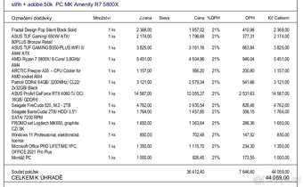 Stolní PC - R7 5800X / RTX 4060 Ti / 64GB / 2TB - 4