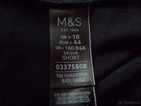 Marks & Spencer klasické kalhoty černé, velikost 44 / 16 K - 4