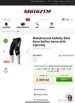 Motokrosové kalhoty Shot Devo Reflex - 4
