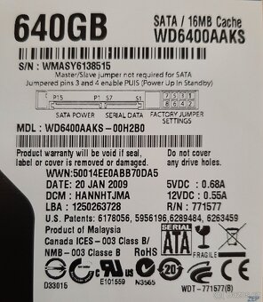 WD Caviar Blue KS - 640GB - 4