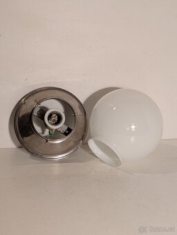 Art-Deco lustr z niklované mosazi, stropnice lampa - 4