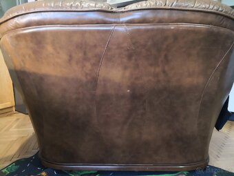 Kožená sedačka, velmi kvalitní, stále parádní - 4