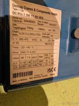 Jeřábová kočka DEMAG 100kg - 4