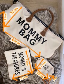 Nová béžová cestovní taška s potiskem Mommy Bag - 4