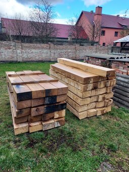 Dřevěné dubové pražce, nové bez impregnace, Šternberk, Olomo - 4