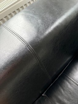 Gauč černý kožený - 4