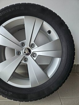 Orig. Skoda 5x112 Zimní Continental 215/55/17 Top - 4
